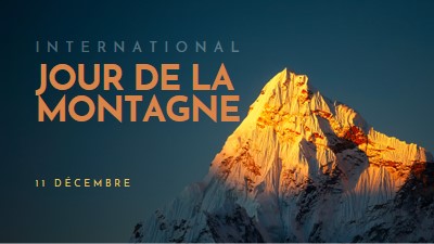 Bonne journée internationale de la montagne blue modern-bold