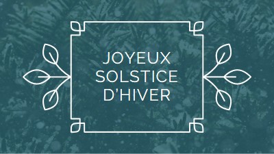 Solstice d’hiver green modern-simple