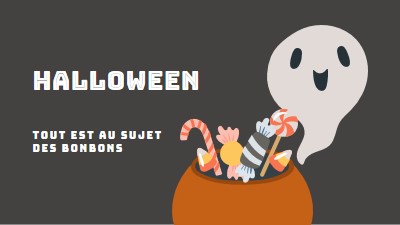 Halloween est au sujet des bonbons gray whimsical-color-block