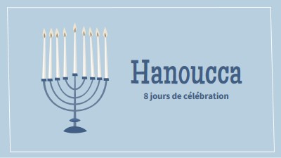 8 jours de Hanoukka blue organic-simple