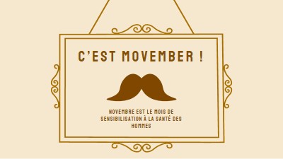 Moustaches pour novembre brown vintage-retro