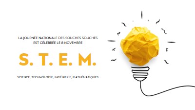 Science, technologie, ingénierie, mathématiques yellow modern-simple