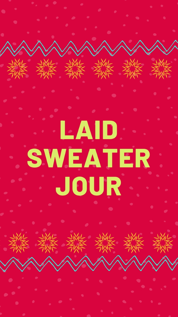 Ugly Sweater Day red modern-bold