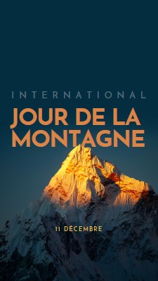 Bonne journée internationale de la montagne blue modern-bold