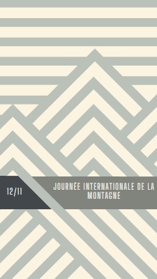 Journée internationale de la montagne gray modern-geometric-&-linear