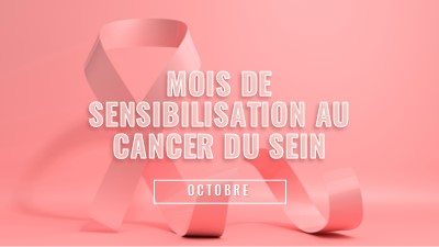 Sensibilisation au cancer du sein pink modern-bold