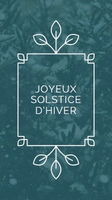 Solstice d’hiver green modern-simple