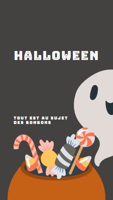 Halloween est au sujet des bonbons gray whimsical-color-block