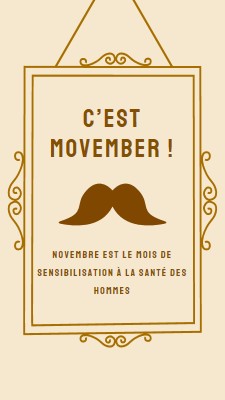 Moustaches pour novembre brown vintage-retro