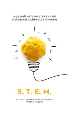 Science, technologie, ingénierie, mathématiques yellow modern-simple