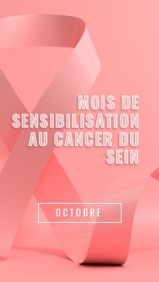 Sensibilisation au cancer du sein pink modern-bold