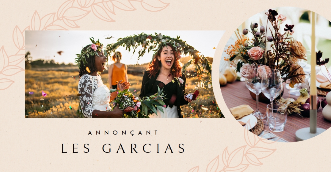 Mariées botaniques pink vintage-botanical