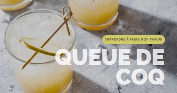 Faire mes cocktails préférés yellow modern-simple