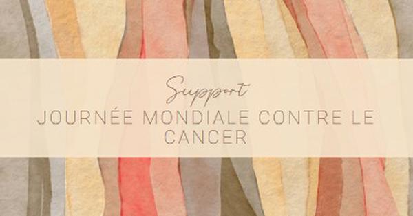 Soutenir la Journée mondiale contre le cancer yellow modern-simple