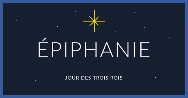 Observation de l’Épiphanie blue modern-simple