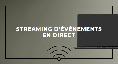 Streaming d’événements en direct gray modern-bold