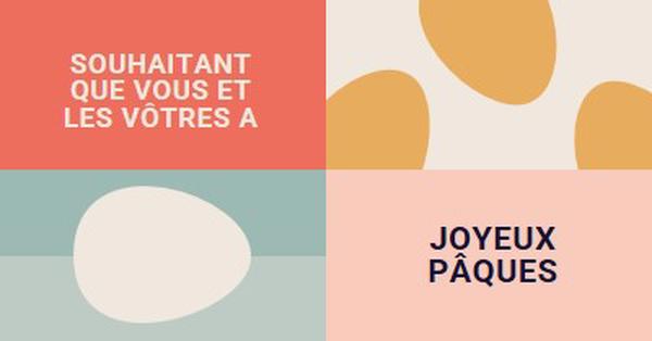 Joyeux Pâques à vous et aux vôtres orange modern-color-block