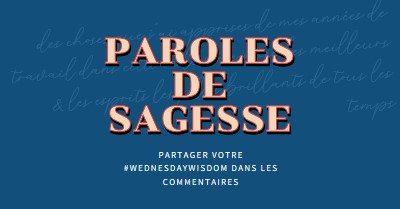 Parole aux sages blue modern-simple