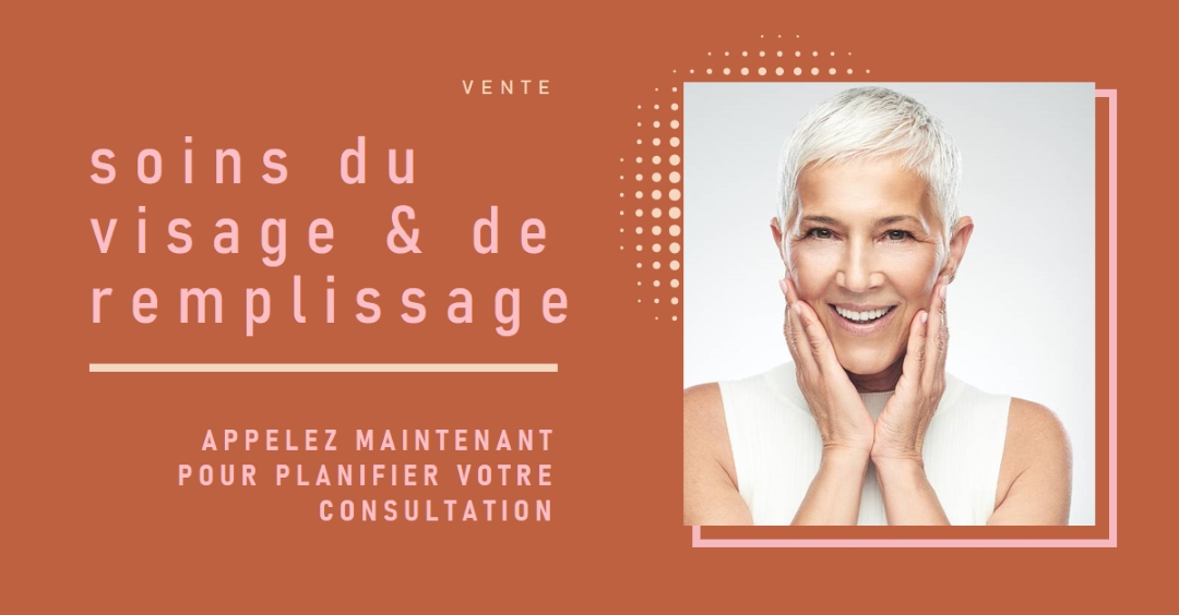 Vente de soins pour le visage et de remplissage orange modern-geometric-&-linear