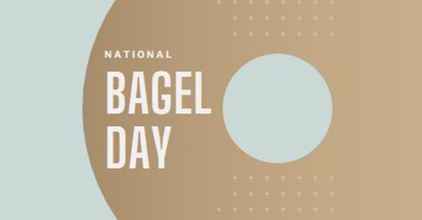 Journée nationale du bagel brown modern-simple