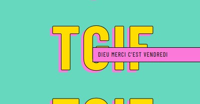 Dieu merci, c’est vendredi yellow modern-bold