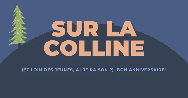 Au-dessus de la colline blue modern-bold