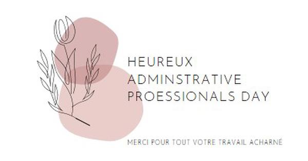 Bonne journée administrative white organic-simple