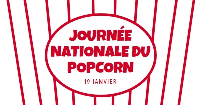 Journée nationale du maïs pop-corn white whimsical-line