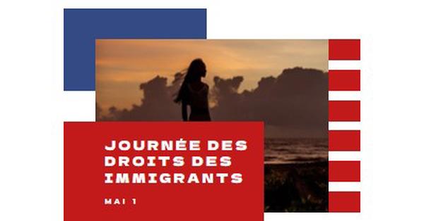 Salut à la Journée des droits des immigrés white modern-color-block