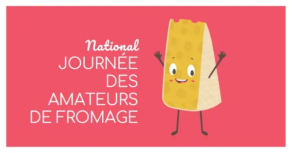 Journée nationale des amateurs de fromage pink whimsical-color-block