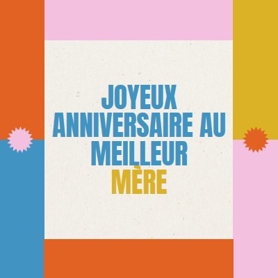 Joyeux anniversaire au meilleur gray retro,bold,geometric