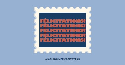 Félicitations à nos nouveaux citoyens blue modern-simple