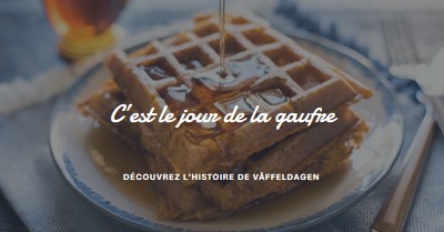 C’est le jour de la gaufre blue modern-simple