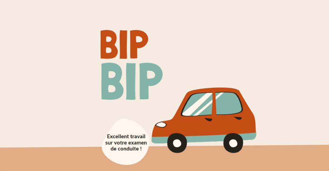 Bip bip ! orange whimsical-color-block