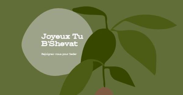 Joyeux Tu B’Shevat green organic-simple