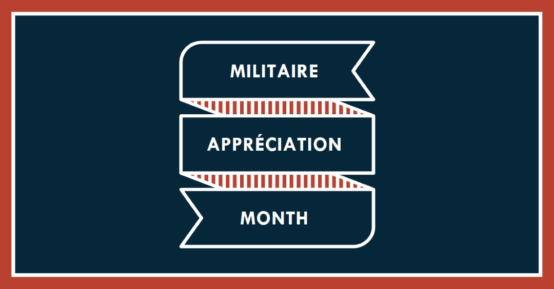 Célébration du Mois de l’appréciation militaire blue modern-simple