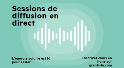 Sessions de diffusion en direct green modern-simple