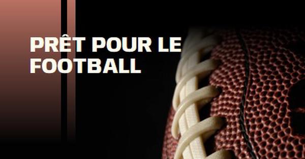 Prêt pour le football brown modern-simple