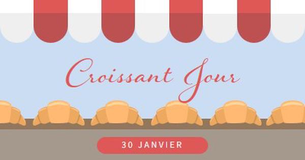 Croissant Jour blue whimsical-color-block