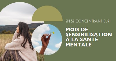 Se concentrer sur la santé mentale green modern-simple