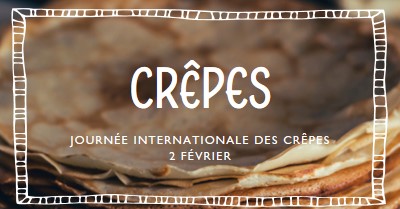 Une crêpe à la fois brown whimsical-line