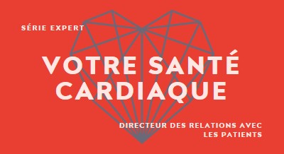 Votre santé cardiaque red modern-bold