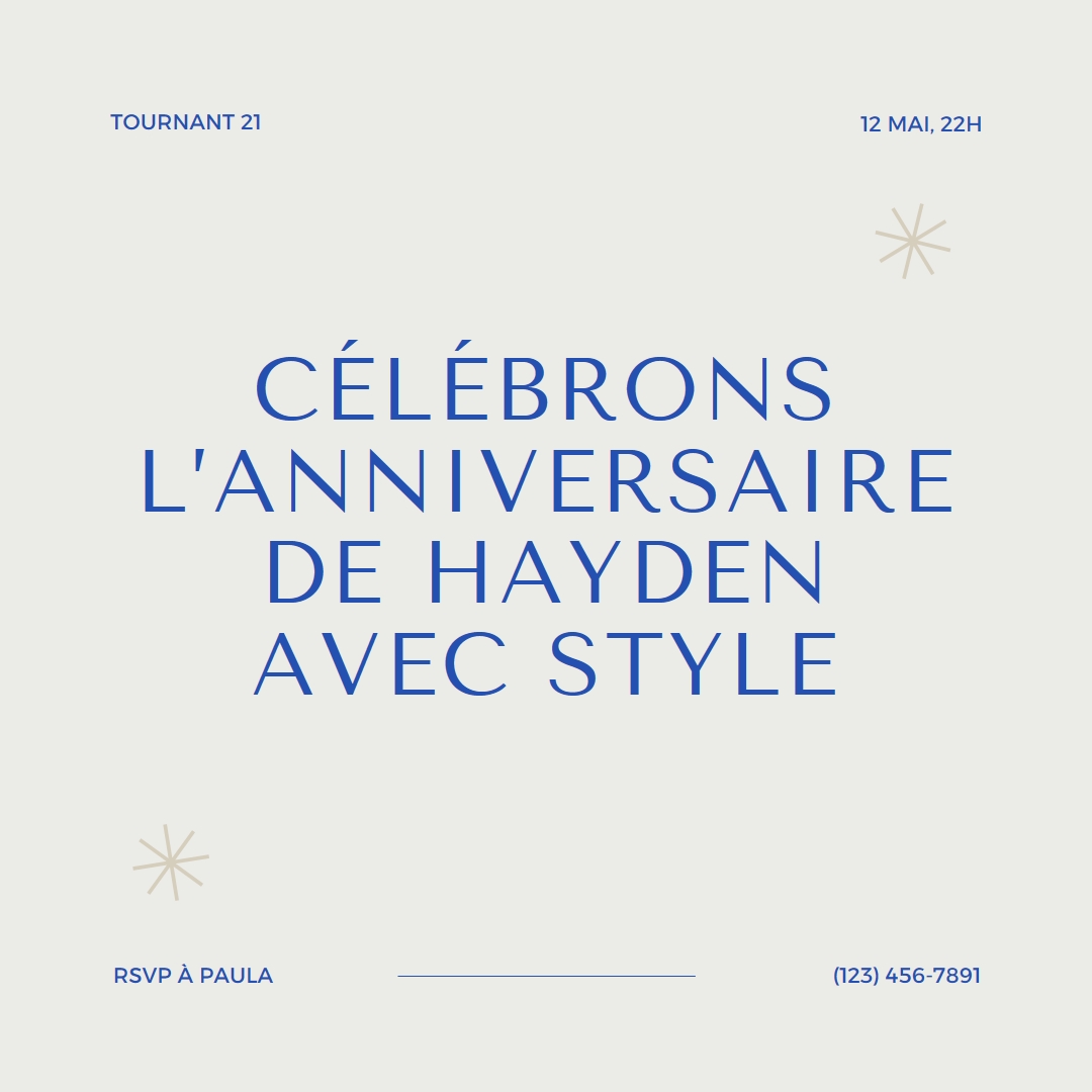 21e anniversaire bash gray modern,minimal,typographic,contemporary,current,stylish,simple,clean,text-based