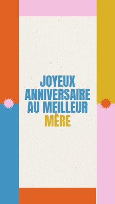 Joyeux anniversaire au meilleur gray retro,bold,geometric