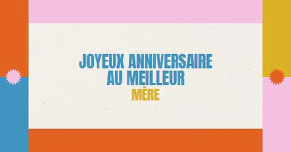 Joyeux anniversaire au meilleur gray retro,bold,geometric