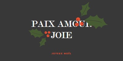 Paix, amour, joie gray modern-simple