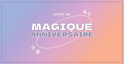 Anniversaire magique purple magical,modern,gradient