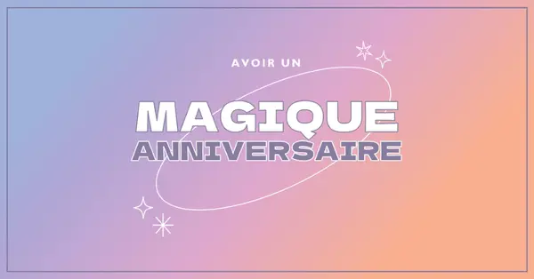 Anniversaire magique purple magical,modern,gradient