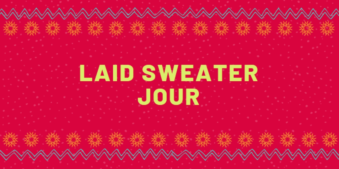 Ugly Sweater Day red modern-bold