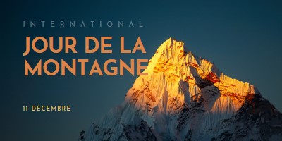 Bonne journée internationale de la montagne blue modern-bold